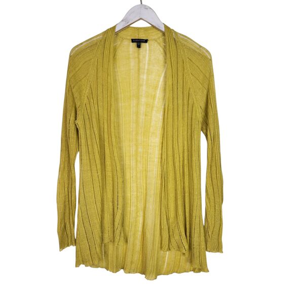 EILEEN FISHER Cardigan Sweater Womens‎ Small Open Front Linen Silk Lightweight - Picture 1 of 10